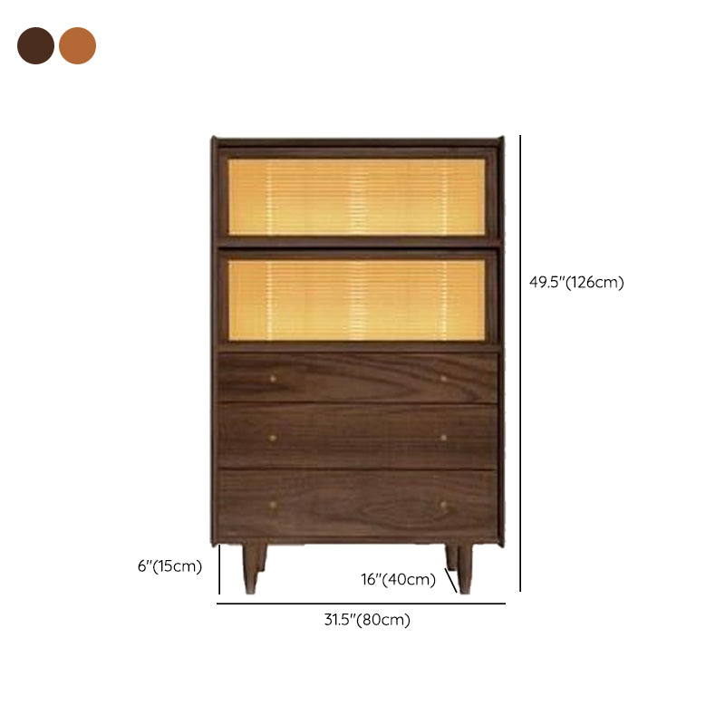 49.5"H Wooden Home Sideboard Modern Rectangular Side Board with Drawer Clearhalo 'buffet_sideboard' 'Buffets & Sideboards' 'furn' 'furn_buffet_sideboard' 'Furniture' 'Kitchen & Dining Furniture' 6219594