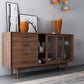 Sideboard di stoccaggio della casa in legno moderno rettangolare la parte rettangolare con porta scorrevole