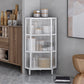 Contemporary Storage Sideboard Metal Dining Sideboard with Glass Door Clearhalo 'buffet_sideboard' 'Buffets & Sideboards' 'furn' 'furn_buffet_sideboard' 'Furniture' 'Kitchen & Dining Furniture' 6219650