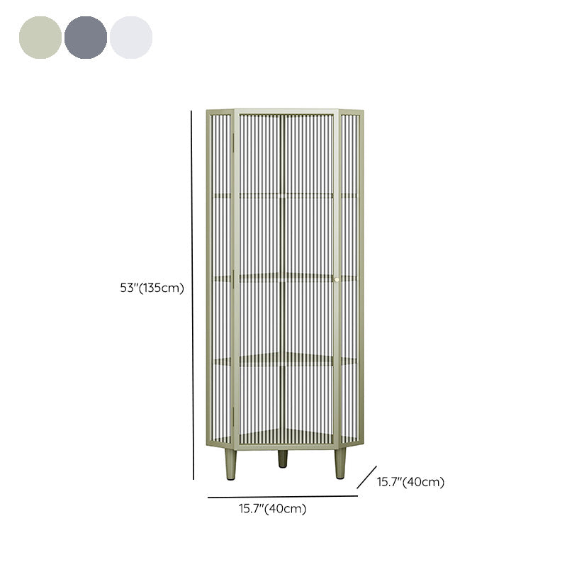 Contemporary Storage Sideboard Metal Dining Sideboard with Glass Door Clearhalo 'buffet_sideboard' 'Buffets & Sideboards' 'furn' 'furn_buffet_sideboard' 'Furniture' 'Kitchen & Dining Furniture' 6219673