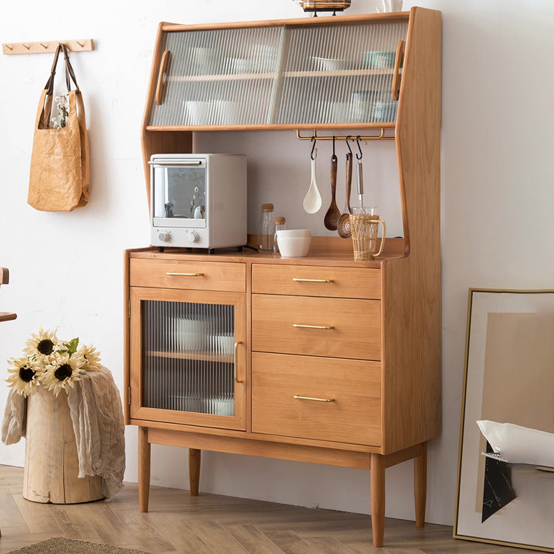 Scheda laterale in legno con mobili moderni soggiorno minimalista a buffet