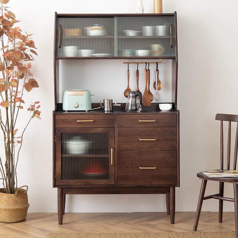 Scheda laterale in legno con mobili moderni soggiorno minimalista a buffet