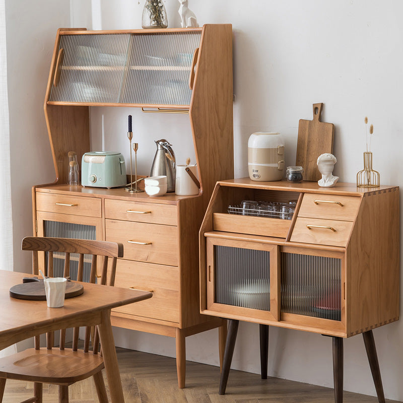Scheda laterale in legno con mobili moderni soggiorno minimalista a buffet