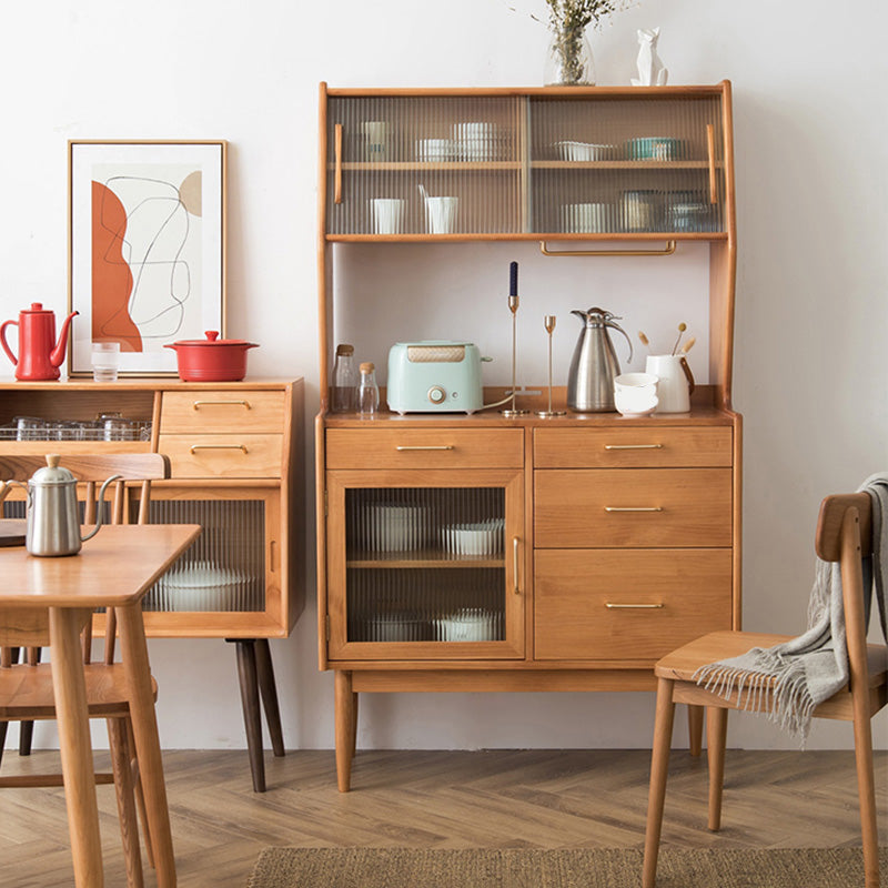 Scheda laterale in legno con mobili moderni soggiorno minimalista a buffet
