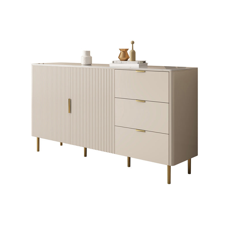 Sintemporagolo Sintelled Stoned Sideboard Cabinet Sideboard di archiviazione di lusso con cassetti e porte