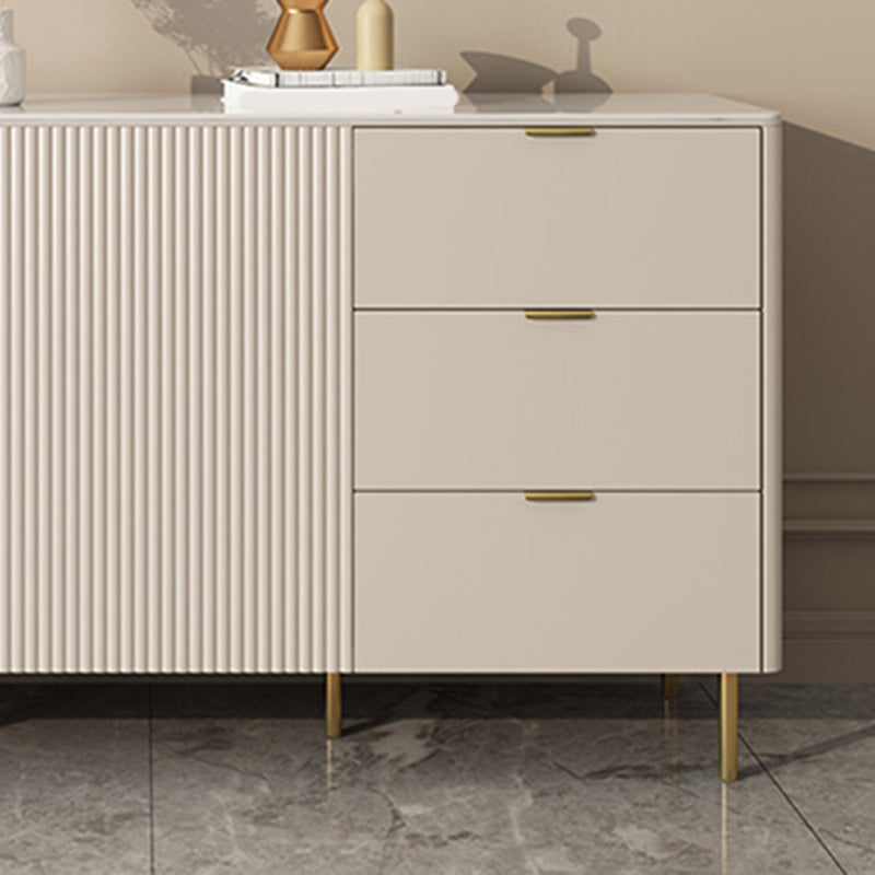 Sintemporagolo Sintelled Stoned Sideboard Cabinet Sideboard di archiviazione di lusso con cassetti e porte