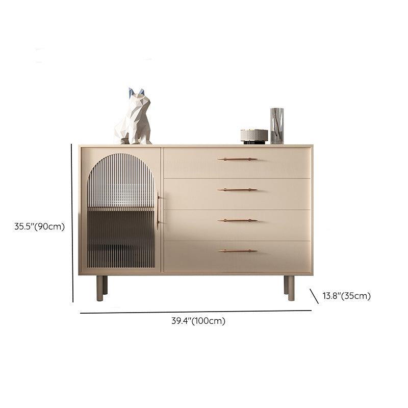 Luxury Style Side Board Sintered Stone Home Storage Sideboard with Drawers and Door Clearhalo 'buffet_sideboard' 'Buffets & Sideboards' 'furn' 'furn_buffet_sideboard' 'Furniture' 'Kitchen & Dining Furniture' 6219824