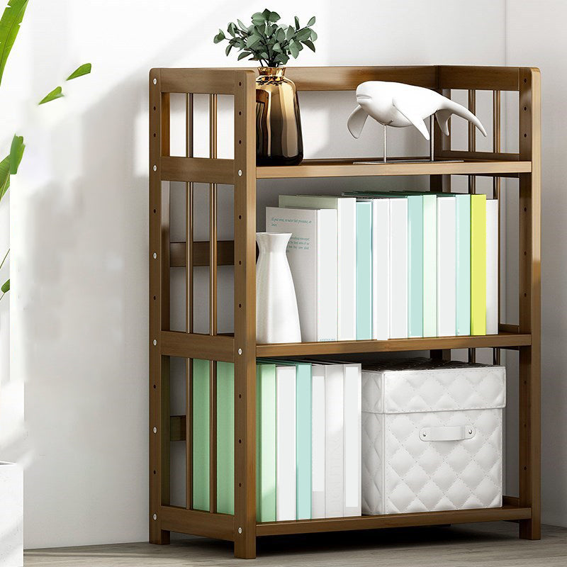Contemporary Etagere Bookshelf Bamboo Shelf Bookcase for Home