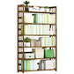 Contemporary Etagere Bookshelf Bamboo Shelf Bookcase for Home