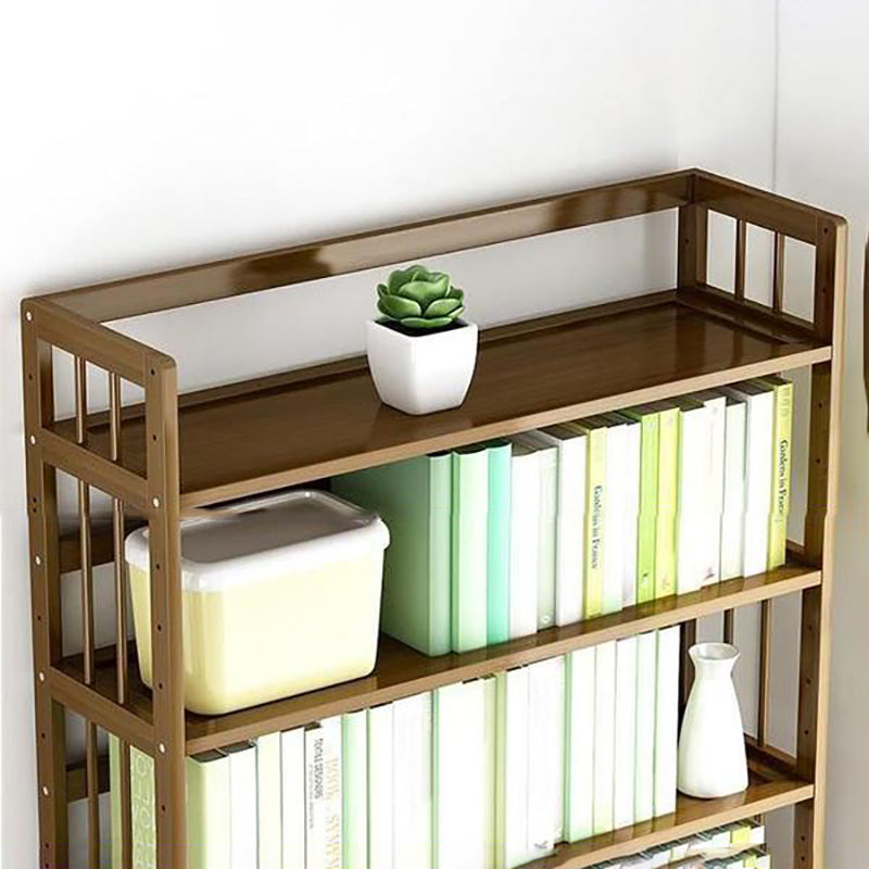 Contemporary Etagere Bookshelf Bamboo Shelf Bookcase for Home