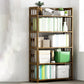 Contemporary Etagere Bookshelf Bamboo Shelf Bookcase for Home