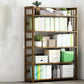 Contemporary Etagere Bookshelf Bamboo Shelf Bookcase for Home