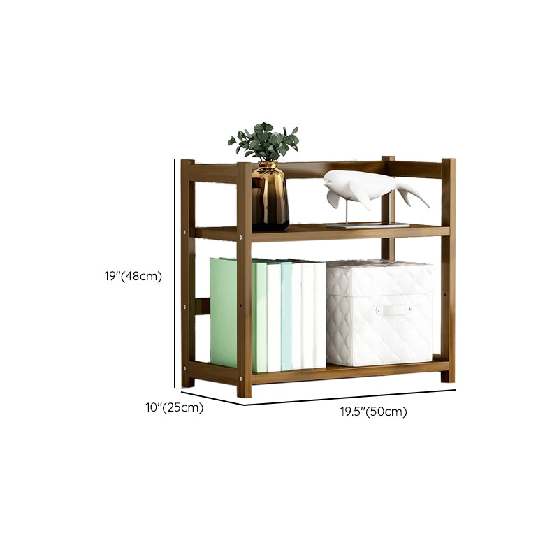 Contemporary Etagere Bookshelf Bamboo Shelf Bookcase for Home