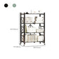 Modern Metal Etagere Shelf Bookcase Open Book Shelf for Study Room