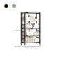 Modern Metal Etagere Shelf Bookcase Open Book Shelf for Study Room