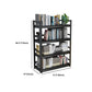 Etagere Bookshelf 15.7" H X 72" W Modern Metal Open Bookcase