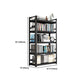 Etagere Bookshelf 15.7" H X 72" W Modern Metal Open Bookcase