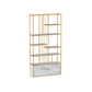 Glam Metal Bookshelf Etagere Shelf Bookcase for Study Room 78.7" H X 11.8" W