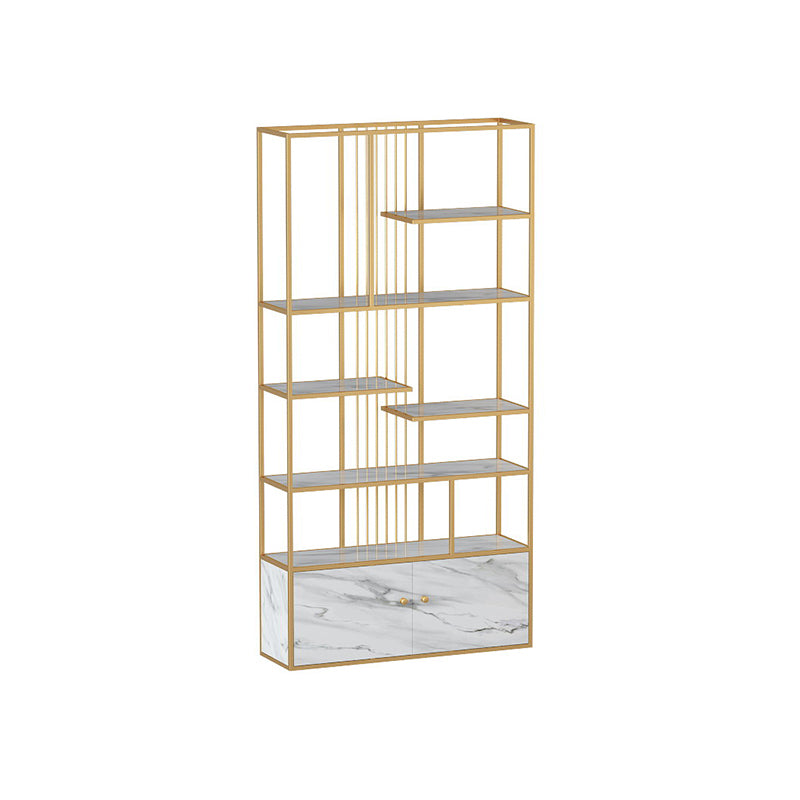 Glam Metal Bookshelf Etagere Shelf Bookcase for Study Room 78.7" H X 11.8" W
