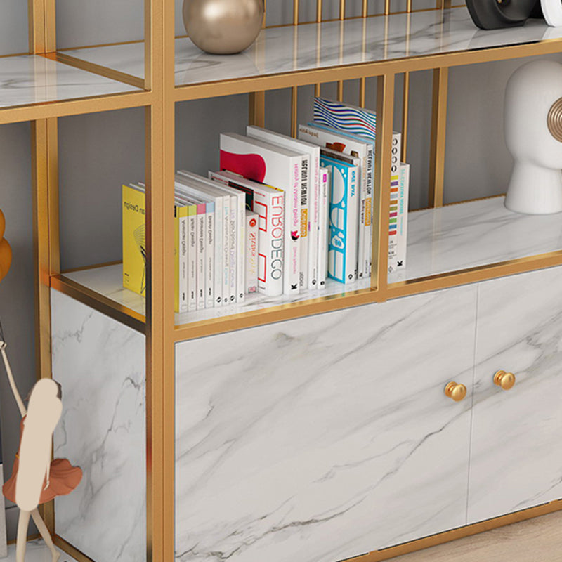 Glam Metal Bookshelf Etagere Shelf Bookcase for Study Room 78.7" H X 11.8" W