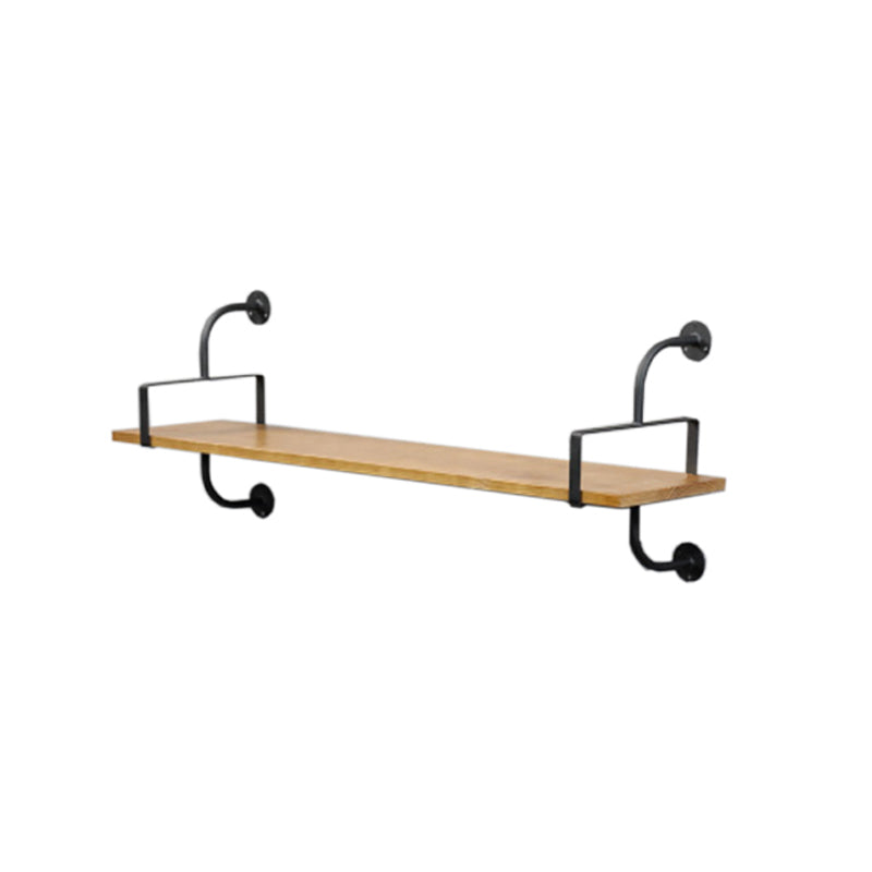 Metal and Wooden Shelf Bookcase Floating Open Wall Mounted Book Shelf for Study Room Clearhalo 'Bookcases' 'furn' 'furn_bookcases' 'Furniture' 'Office Furniture' 6220154