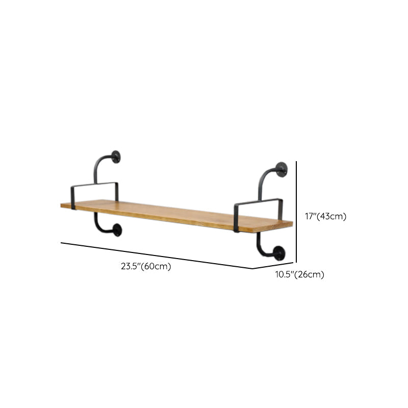 Metal and Wooden Shelf Bookcase Floating Open Wall Mounted Book Shelf for Study Room Clearhalo 'Bookcases' 'furn' 'furn_bookcases' 'Furniture' 'Office Furniture' 6220168