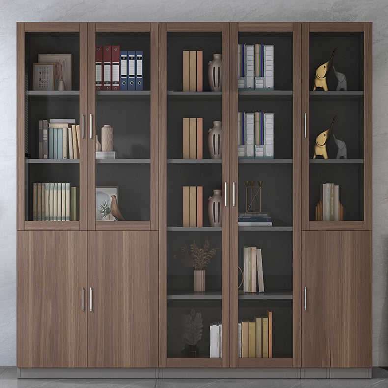 Contemporary Bookcase Closed Back Engineered Wood Vertical Shelf Bookcase