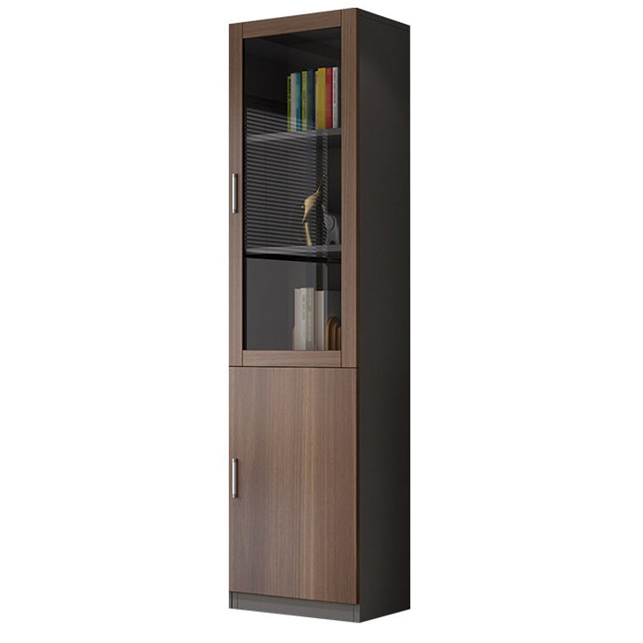 Contemporary Bookcase Closed Back Engineered Wood Vertical Shelf Bookcase