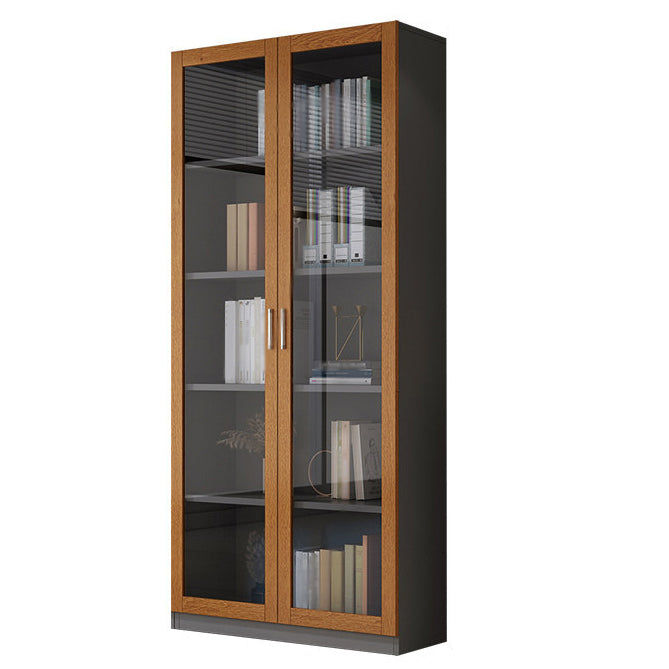 Contemporary Bookcase Closed Back Engineered Wood Vertical Shelf Bookcase