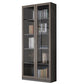 Contemporary Bookcase Closed Back Engineered Wood Vertical Shelf Bookcase