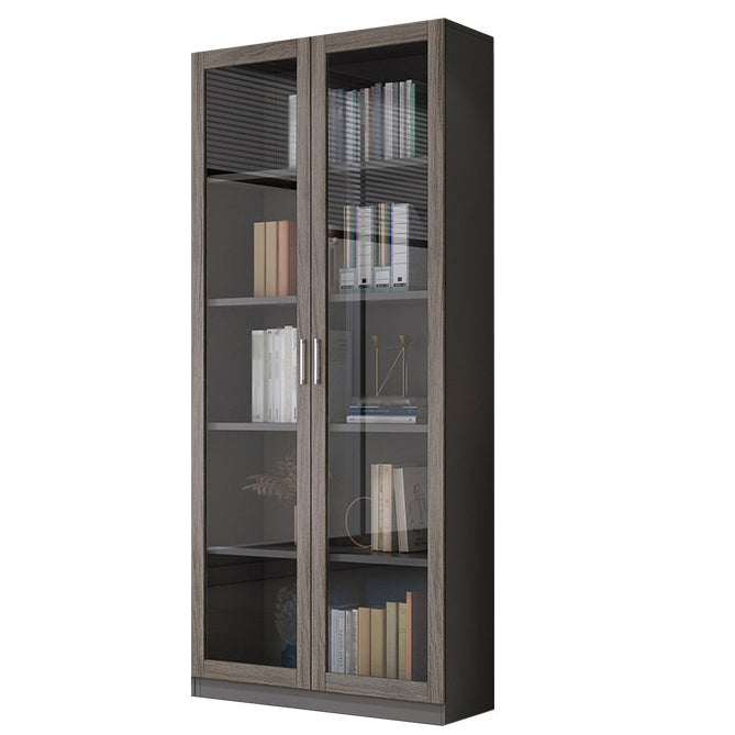 Contemporary Bookcase Closed Back Engineered Wood Vertical Shelf Bookcase
