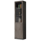 Contemporary Bookcase Closed Back Engineered Wood Vertical Shelf Bookcase