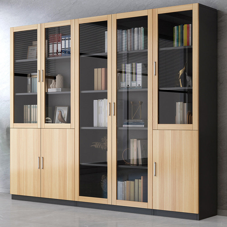Contemporary Bookcase Closed Back Engineered Wood Vertical Shelf Bookcase