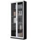 Contemporary Bookcase Closed Back Engineered Wood Vertical Shelf Bookcase