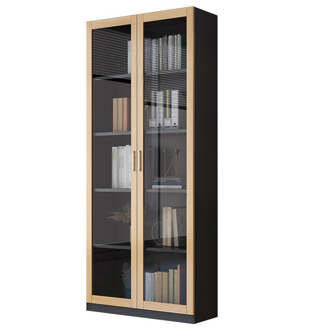 Contemporary Bookcase Closed Back Engineered Wood Vertical Shelf Bookcase