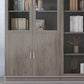 Contemporary Bookcase Closed Back Engineered Wood Vertical Shelf Bookcase