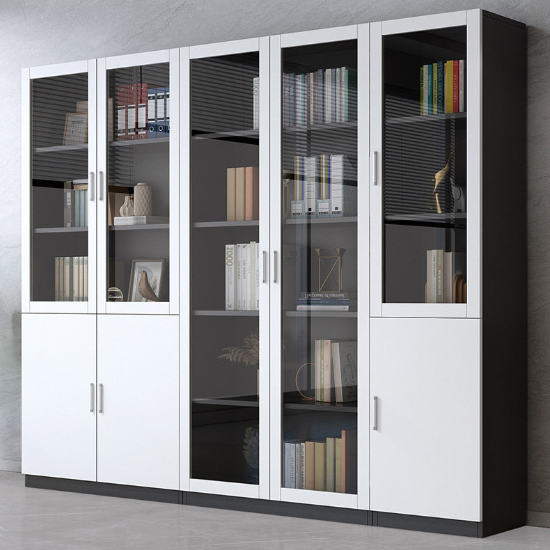 Contemporary Bookcase Closed Back Engineered Wood Vertical Shelf Bookcase