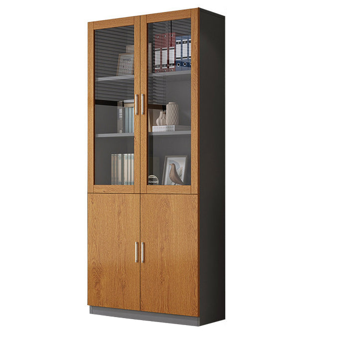 Contemporary Bookcase Closed Back Engineered Wood Vertical Shelf Bookcase