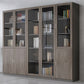 Contemporary Bookcase Closed Back Engineered Wood Vertical Shelf Bookcase