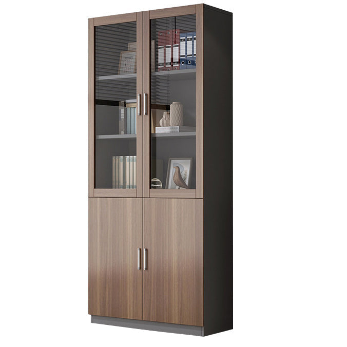 Contemporary Bookcase Closed Back Engineered Wood Vertical Shelf Bookcase