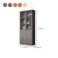 Contemporary Bookcase Closed Back Engineered Wood Vertical Shelf Bookcase