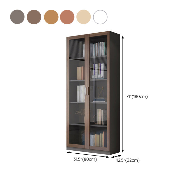 Contemporary Bookcase Closed Back Engineered Wood Vertical Shelf Bookcase