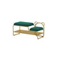 12.48-inch W Metal Entryway Bench Cushioned Seating Bench with Shoe Storage Green Clearhalo 'Benches' 'Chairs & Seating' 'furn' 'furn_benches' 'Furniture' 'Living Room Furniture' 6220709