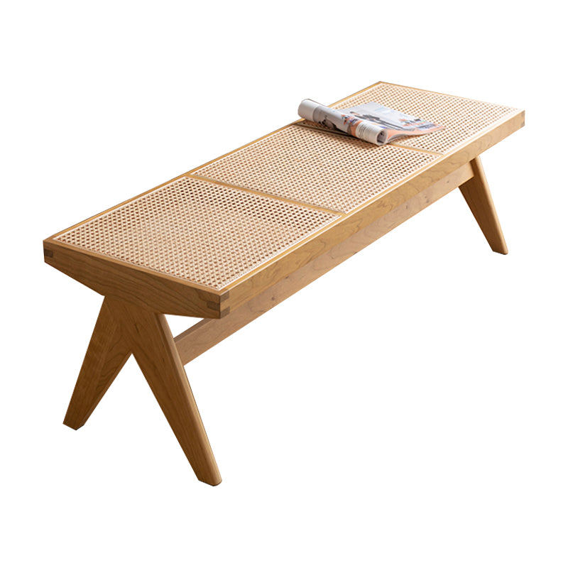 Tropical Entryway and Bedroom Bench Solid Wood Seating Bench with Legs Natural Clearhalo 'Benches' 'Chairs & Seating' 'furn' 'furn_benches' 'Furniture' 'Living Room Furniture' 6220739