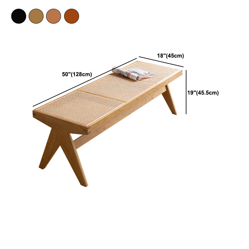 Tropical Entryway and Bedroom Bench Solid Wood Seating Bench with Legs Clearhalo 'Benches' 'Chairs & Seating' 'furn' 'furn_benches' 'Furniture' 'Living Room Furniture' 6220744