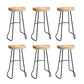 Saddle Seat Coffee Shop Bar & Counter Stool Modern Wood and Metal Dining Stool 6 Piece Set Counter Stool(26"H) Clearhalo 'Bar Furniture' 'Bar Stools' 'bar_stools' 'furn' 'furn_bar_stools' 'Furniture' 'Kitchen & Dining Furniture' 6220751