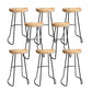 Saddle Seat Coffee Shop Bar & Counter Stool Modern Wood and Metal Dining Stool 8 Piece Set Counter Stool(26"H) Clearhalo 'Bar Furniture' 'Bar Stools' 'bar_stools' 'furn' 'furn_bar_stools' 'Furniture' 'Kitchen & Dining Furniture' 6220753