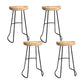 Saddle Seat Coffee Shop Bar & Counter Stool Modern Wood and Metal Dining Stool 4 Piece Set Bar Stool(30"H) Clearhalo 'Bar Furniture' 'Bar Stools' 'bar_stools' 'furn' 'furn_bar_stools' 'Furniture' 'Kitchen & Dining Furniture' 6220762