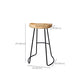 Saddle Seat Coffee Shop Bar & Counter Stool Modern Wood and Metal Dining Stool Clearhalo 'Bar Furniture' 'Bar Stools' 'bar_stools' 'furn' 'furn_bar_stools' 'Furniture' 'Kitchen & Dining Furniture' 6220768