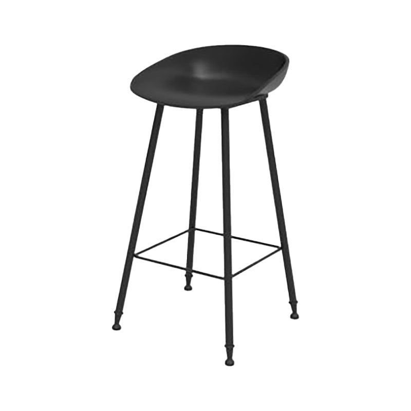 Industrial Counter Stool with Bucket Plastic Bar Stools for Restaurant Black 1 Piece Clearhalo 'Bar Furniture' 'Bar Stools' 'bar_stools' 'furn' 'furn_bar_stools' 'Furniture' 'Kitchen & Dining Furniture' 6220771